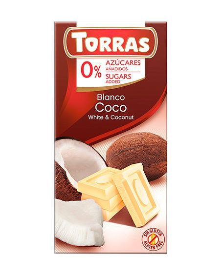 Шоколад білий 529 Torras з кокосом BLANCO COCO 75г